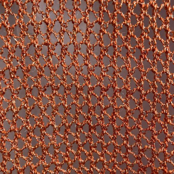 Vintage Jaskar Women's Orange Crochet Open Knit Tunic Top Size M‎ 70’s Vibes - Picture 9 of 9